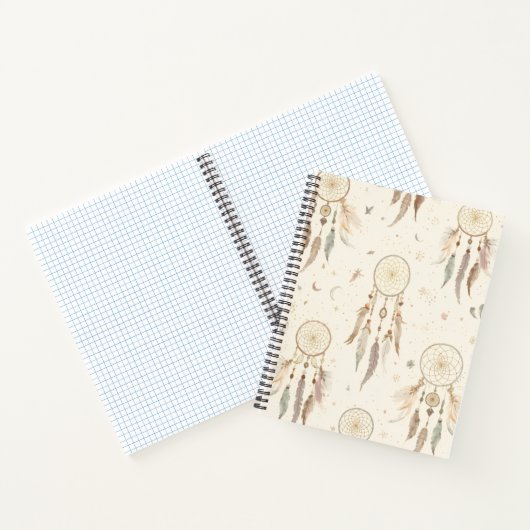 Boho Dreamcatcher Journal | Ethereal Feathers ノートブック (内部)