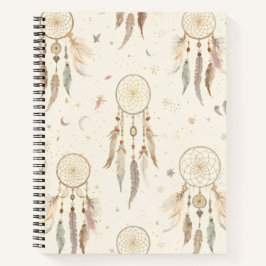 Boho Dreamcatcher Journal | Ethereal Feathers ノートブック