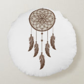Boho Dreamcatcher Throw Pillow  ラウンドクッション (裏面)