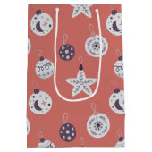 Boho Dreams Modern Holiday Ornaments ミディアムペーパーバッグ (裏面)