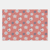 Boho Dreams Modern Holiday Ornaments ラッピングペーパーシート (正面3)