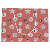 Boho Dreams Modern Holiday Ornaments ラージペーパーバッグ (裏面)