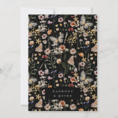 Boho Dried Floral Wildflower Wedding Invitation 招待状 (裏面)