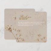 Boho Dried Flower Baby Shower Card サンキューカード (正面/裏面)