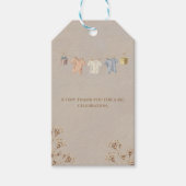 Boho Dried Flower Baby Shower Invitation ギフトタグ (正面)