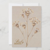 Boho Dried Flower Baby Shower Invitation 招待状 (裏面)