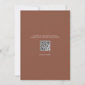 Boho Dried Palm and Orchid QR Code Baby Shower 招待状 (裏面)
