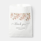 Boho Dried Watercolor Floral Wedding フェイバーバッグ (正面)