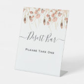 Boho Dried Watercolor Floral Wedding 台座サイン (正面)