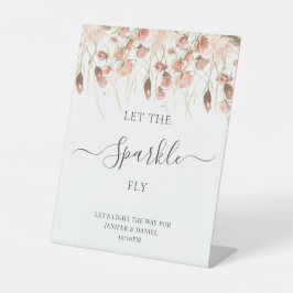 Boho Dried Watercolor Floral Wedding 台座サイン