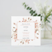 Boho Dried Watercolor Floral Wedding 招待状 (スタンド正面)