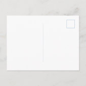 Boho Dusky Blue白モダン赤ちゃんシャワー 案内ポストカード (裏面)