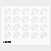 Boho Dusty Blueフローラ結婚の皆様のお願い ラウンドシール (シート)