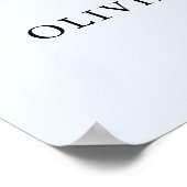 Boho Dusty Blueモダンの結婚Welcome Photo Sign ポスター (角)