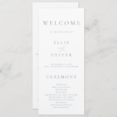 Boho Dusty Blue 1ミニマエレガントリスト結婚ズ プログラム (正面/裏面)