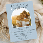 Boho Dusty Blue Official Adoption Day Celebration  招待状