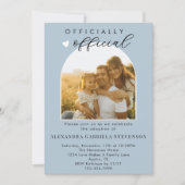 Boho Dusty Blue Official Adoption Day Celebration  招待状 (正面)