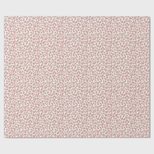Boho Dusty Rose Leopard Print  ラッピングペーパー (フラット)