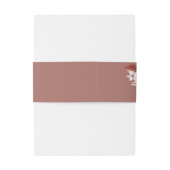 Boho Dusty Rosewood Floral Wedding Invitation  招待状ベリーバンド (裏面例)