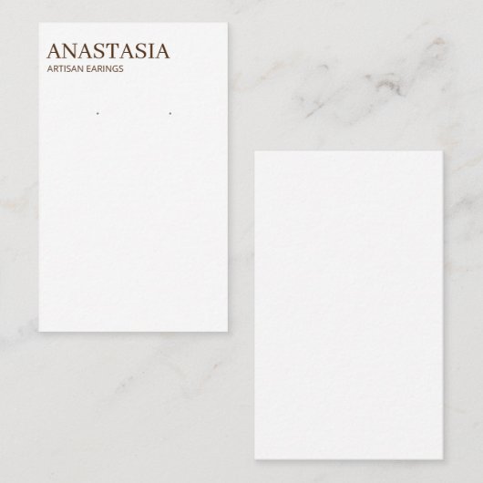 Boho Earringモダンディスプレイカード 名刺 (正面/裏面)
