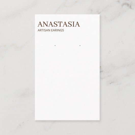 Boho Earringモダンディスプレイカード 名刺 (正面)