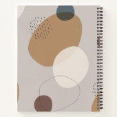 BOHO Earth Tones BrownおよびBeige Subject ノートブック (裏面)