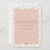 Boho Earth Tones Polka Dots Photo Christmas シーズンカード (裏面)