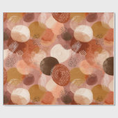 Boho Earth Tones Terracotta Abstract Pattern ラッピングペーパー (フラット)
