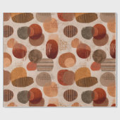 Boho Earth Tones Terracotta Abstract Pattern ラッピングペーパー (フラット)