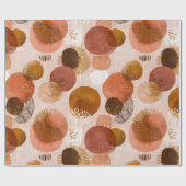 Boho Earth Tones Terracotta Abstract Pattern ラッピングペーパー (フラット)