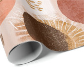 Boho Earth Tones Terracotta Abstract Pattern ラッピングペーパー (ロールコーナー)