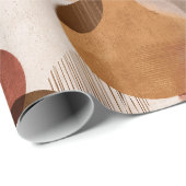Boho Earth Tones Terracotta Geometric Pattern ラッピングペーパー (ロールコーナー)