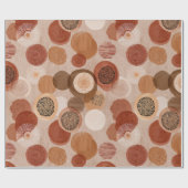 Boho Earth Tones Terracotta Geometric Pattern ラッピングペーパー (フラット)