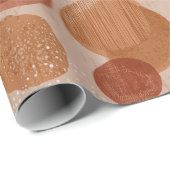 Boho Earth Tones Terracotta Geometric Pattern ラッピングペーパー (ロールコーナー)