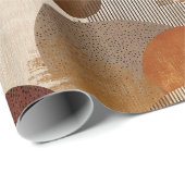 Boho Earth Tones Terracotta Geometric Pattern ラッピングペーパー (ロールコーナー)