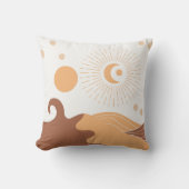 Boho Earth Tones Throw Pillows クッション (正面)