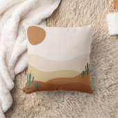 Boho Earth Tones Throw Pillows クッション (ブランケット)