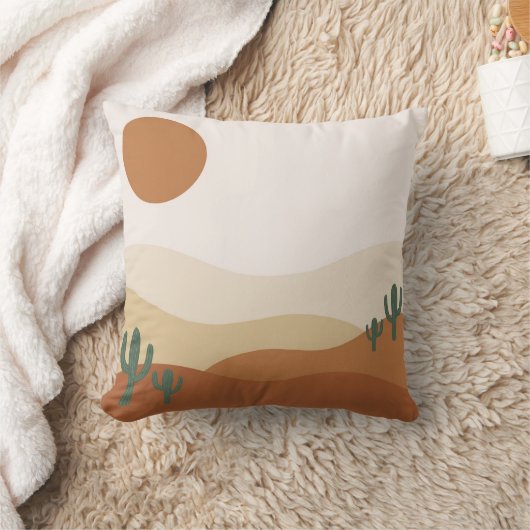 Boho Earth Tones Throw Pillows クッション (ブランケット)