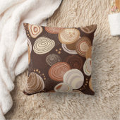 Boho Earth Tones Throw Pillows クッション (ブランケット)