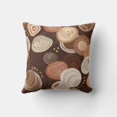 Boho Earth Tones Throw Pillows クッション (裏面)