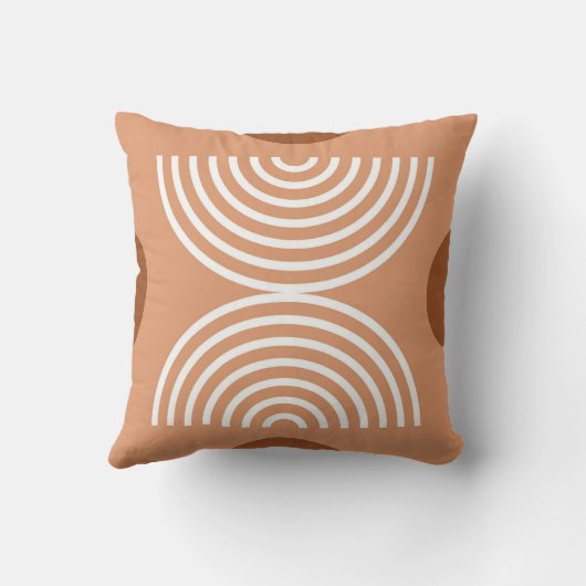Boho Earth Tones Throw Pillows クッション (裏面)
