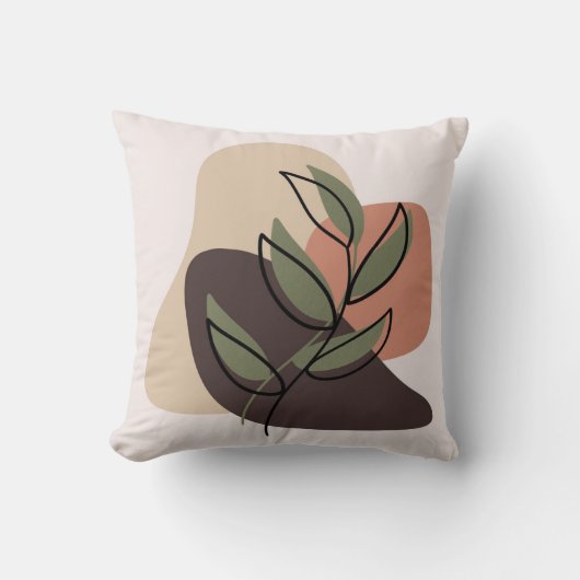 Boho Earth Tones Throw Pillows クッション (正面)