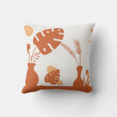 Boho Earth Tones Throw Pillows クッション (裏面)