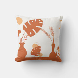 Boho Earth Tones Throw Pillows クッション