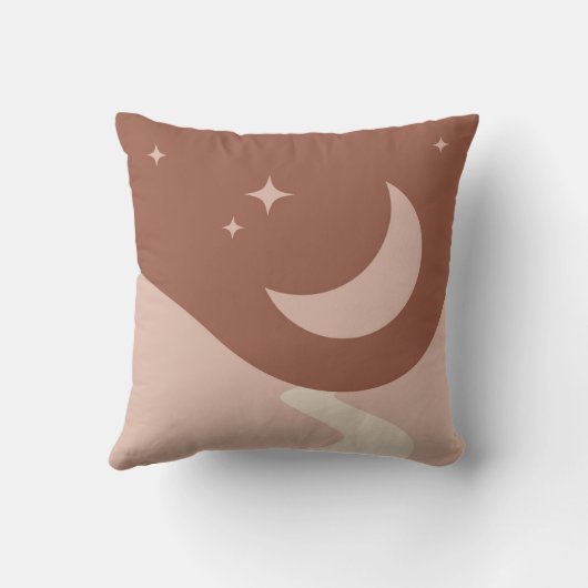 Boho Earth Tones Throw Pillows クッション (裏面)