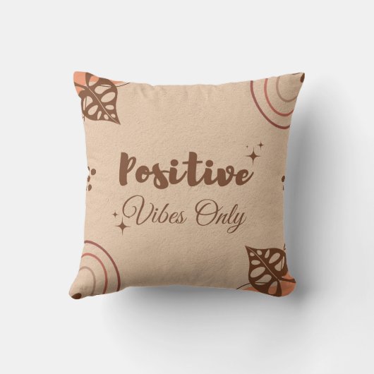 Boho Earth Tones Throw Pillows クッション (裏面)