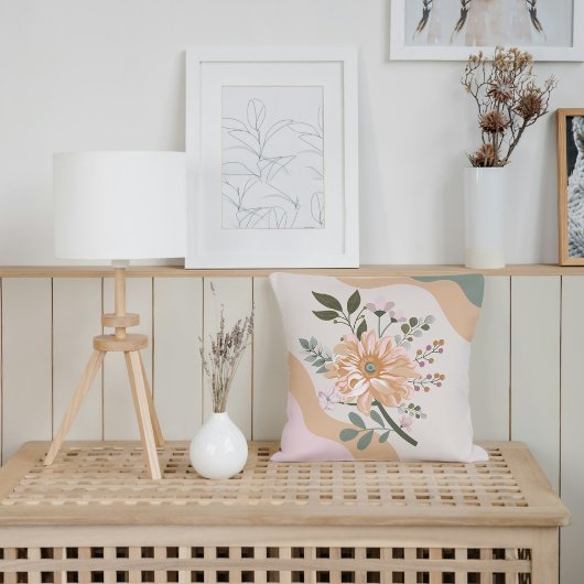 Boho Earth Tones Throw Pillows クッション