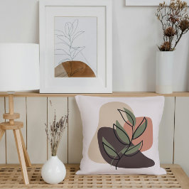 Boho Earth Tones Throw Pillows クッション