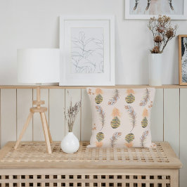 Boho Earth Tones Throw Pillows クッション