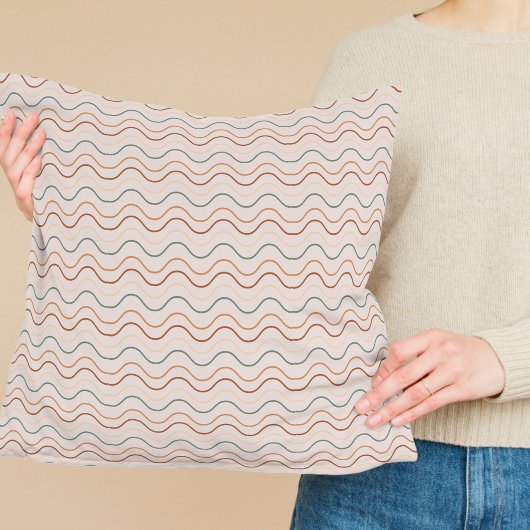 Boho Earth Tones Throw Pillows クッション